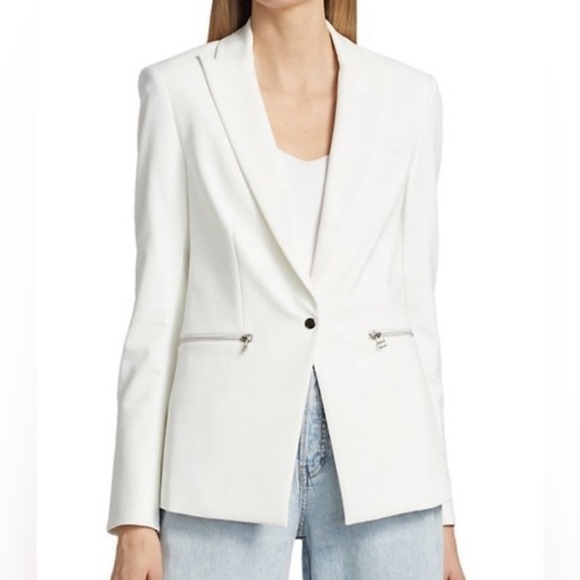 Veronica Beard classic white scuba Dickey jacket blazer NWT - Picture 1 of 13